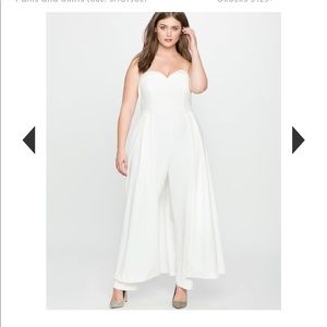 Eloquii Sweetheart Neckline Jumpsuit with Skirt